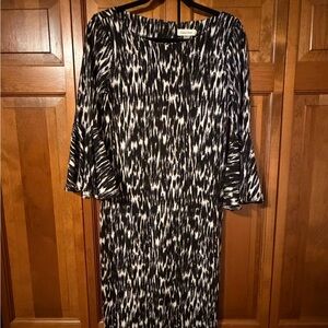 Calvin Klein Monochrome Long Sleeve Dress